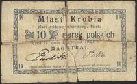 10 marek polskich 1.01.1920, podklejane, Podczas