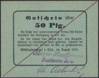 50 fenigów 08.1914, pieczęć z podpisem, na adwro