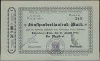 500.000 marek 21.08.1923, nr 219, pieczęć magist