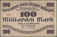 100 miliardów marek 27.10.1923, seria J nr 15170