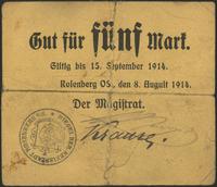 5 marek 8.08.1914, pieczęć magistratu i podpisy,