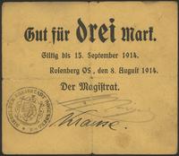 3 marki 8.08.1914, pieczęć magistratu i podpisy,