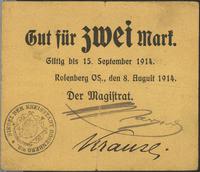 2 marki 8.08.1914, pieczęć magistratu i podpisy,