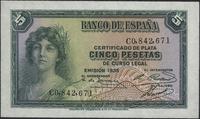 5 peset 1935, seria C, pięknie zachowane, Pick 8