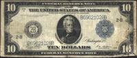 10 dolarów 1914, FEDERAL RESERVE NOTE, NEW YORK,