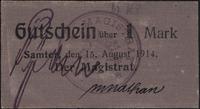 1 marka 15.08.1914, bardzo rzadkie, Podczaski P-