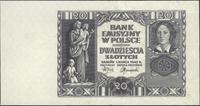 20 złotych 1.03.1940, banknot bez poddruku, seri
