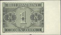 1 złoty 1.10.1938, wydrukowany tylko rewers bank