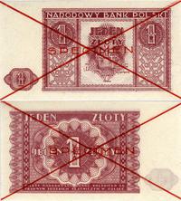 1 złoty 15.05.1946, WZÓR, nadruk SPECIMEN