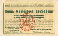 1/4 dolara (105 goldfenigów) 30.10.1923, pieczęć