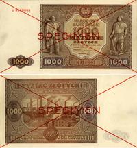 1.000 złotych 15.01.1946, WZÓR, nadruk SPECIMEN