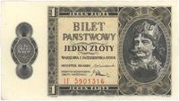 1 złoty 1.10.1938, seria IF, dolny lewy róg nieś