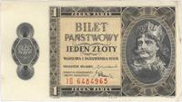1 złoty 1.10.1938, seria IG, ładne, nie gięte, M