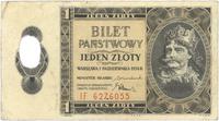 1 złoty 1.10.1938, seria IF, jednokrotnie perfor