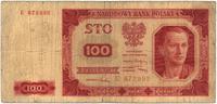 100 złotych 01.07.1948, seria E, rzadka, jednoli