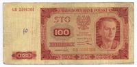 100 złotych 01.07.1948, seria GB, "100" bez ramk