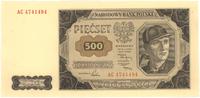 500 złotych 01.07.1948, seria AC, idealny stan z