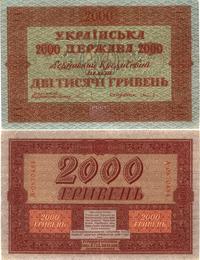 2.000 hrywien 1918, ślad lekkiego pofałdowania, 
