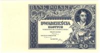 20 złotych 20.06.1931, banknot bez numeracji i o