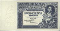 20 złotych 20.06.1931, banknot bez poddruku nume