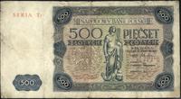 500 złotych 15.07.1947, SERIA T2, ślady po przeł