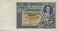 20 złotych 20.06.1931, seria DK., lewy dolny róg