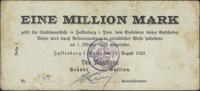 1 milion marek 17.08.1923, okrągła pieczęć Stadt