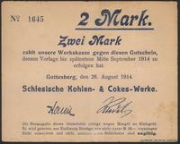 2 marki, ważny od 26.08.1914 do połowy września 