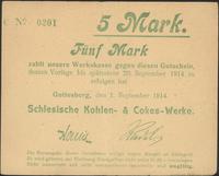 5 marek, ważny od 1.09.1914 do 20.09.1914