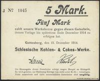 5 marek, ważny od 15.12.1914 do końca grudnia 19