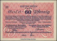60 fenigów w złocie 3.11.1923