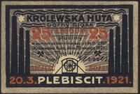 25 fenigów, ważny od 20.03.1921 do 31.12.1921