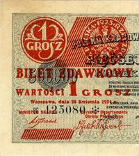 1 grosz 28.04.1924, seria BG, Miłczak 48aL