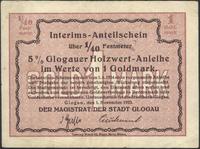 1 goldmarka 1.11.1923, wewnętrzny kupon udziałow