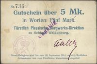 5 marek 1914, Ungültig, pieczęć i faksymile