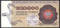 200.000 złotych 1.12.1989, seria A, piękne, Miłc