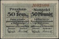 bon na 50 fenigów 14.02.1920, Podczaski W-063.B.