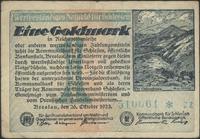 bon na 1 goldmarkę 26.10.1923, seria CZ i numera