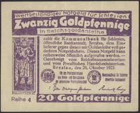 bon na 20 goldfenigów 26.10.1923, seria 4, poddr