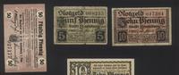 zestaw bonów na 50 fenigów 9.01.1917 oraz 5 i 10