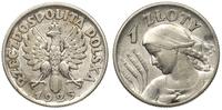 1 złoty 1925, Londyn, Kobieta z kłasami, patyna,