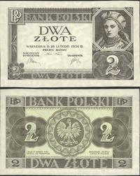 2 złote 26.02.1936, banknot bez poddruku, numeru