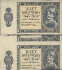 1 złoty 01.10.1938, na obu stronach druk strony 