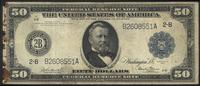 50 dolarów 1914, niebieska pieczęć, seria 2-B, p