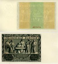 50 złotych 11.11.1936, Seria AB, awers bez główn