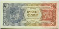 20 koron 1.10.1926, seria Lf,  perforacja SPECIM
