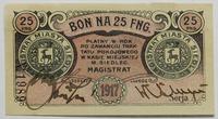 bon na 25 fenigów 1917, serja A, faksymile i pie