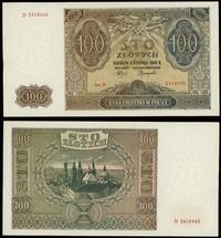 100 złotych 1.08.1941, seria D, na górnym i doln