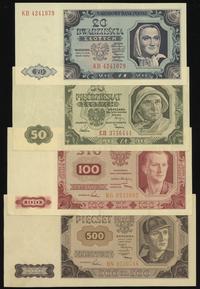 lot 20, 50, 100, 500 złotych 1.07.1948, 20 złoty