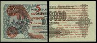 5 groszy 28.04.1924, lewa połówka, lewy dolny ró
